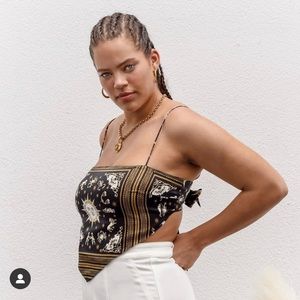 Danielle Bernstein Printed Handkershief Top LARGE